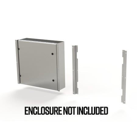 Saginaw Control & Engineering Flush Mount Frame, 23.85 in. H x 2.43 in. W x 1.08 in. L, 316 Stainless Steel SCE-ELFM24HSS